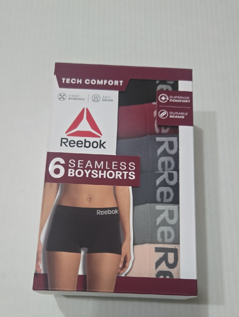 Reebok Seamless Boyshorts 6-Pack Panties Invisible Nwb 2XL Women